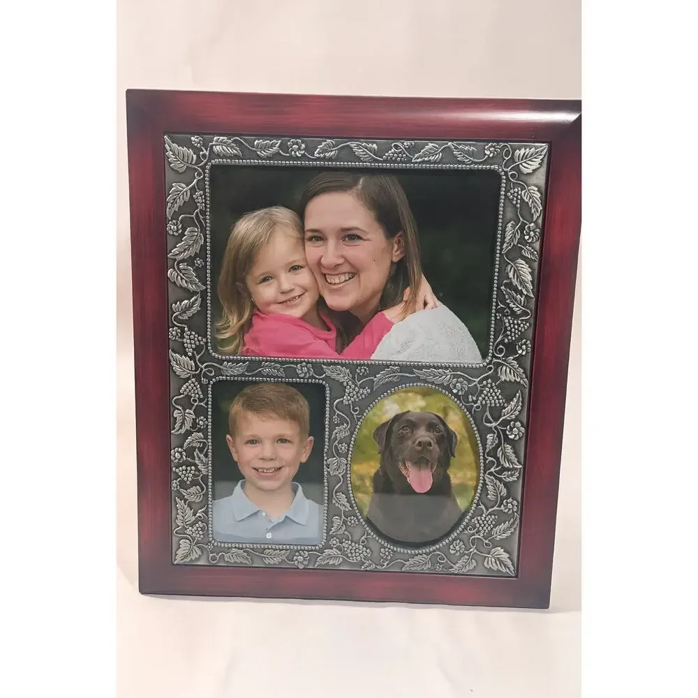 Classic Cherrywood Collage multi Photo frame Picture holder  -Studio Nova